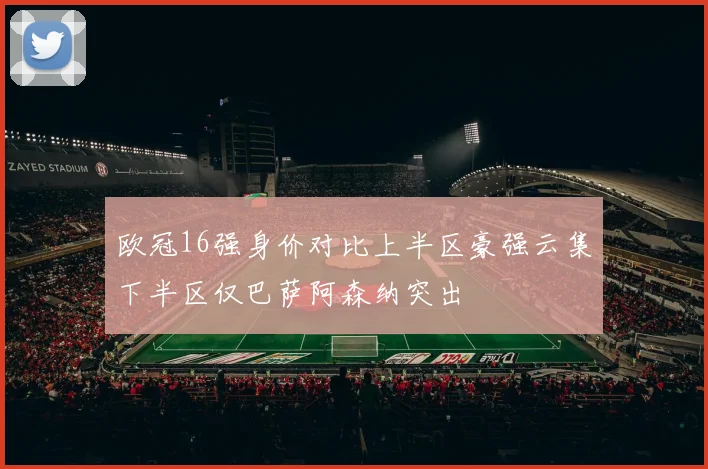 欧冠16强身价对比上半区豪强云集下半区仅巴萨阿森纳突出